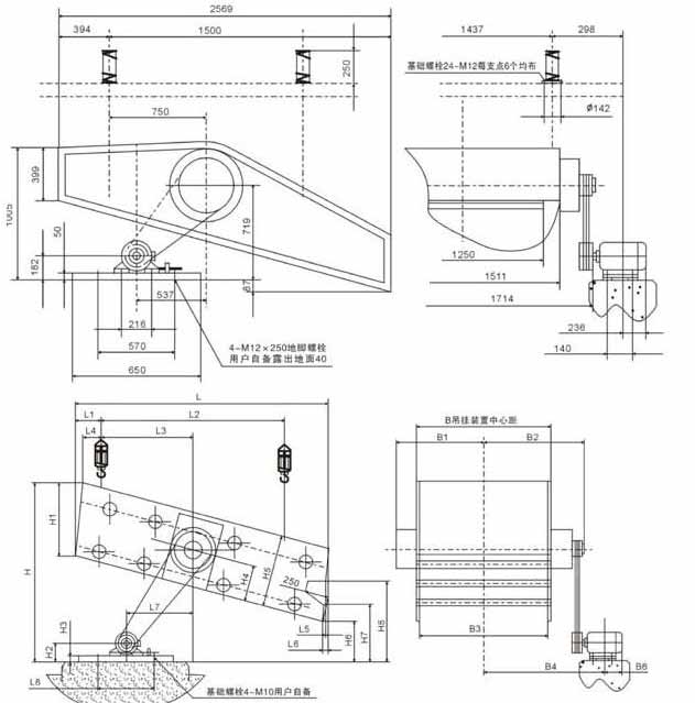 SZZ系列自定義中心振動篩結(jié)構圖